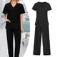 thumbnail image 1 of Conjunto de Cuidador para Mujer, Uniforme de Enfermería, Ropa de Trabajo Femenina, Camiseta Quirúrgica de Manga Corta Y Pantalones con Cordón para Sal SG, 1 of 10