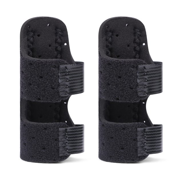 Férulas para dedos, 2 piezas de soporte para dedos con cinturón de fijación ajustable, estabilizador de dedos con soporte de metal incorporado Sincero Hogar