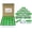 Green, variant on 5g/5ml High Quality Acrylic Leak Proof Clear Container Jars with Green Lids (50 Jars)