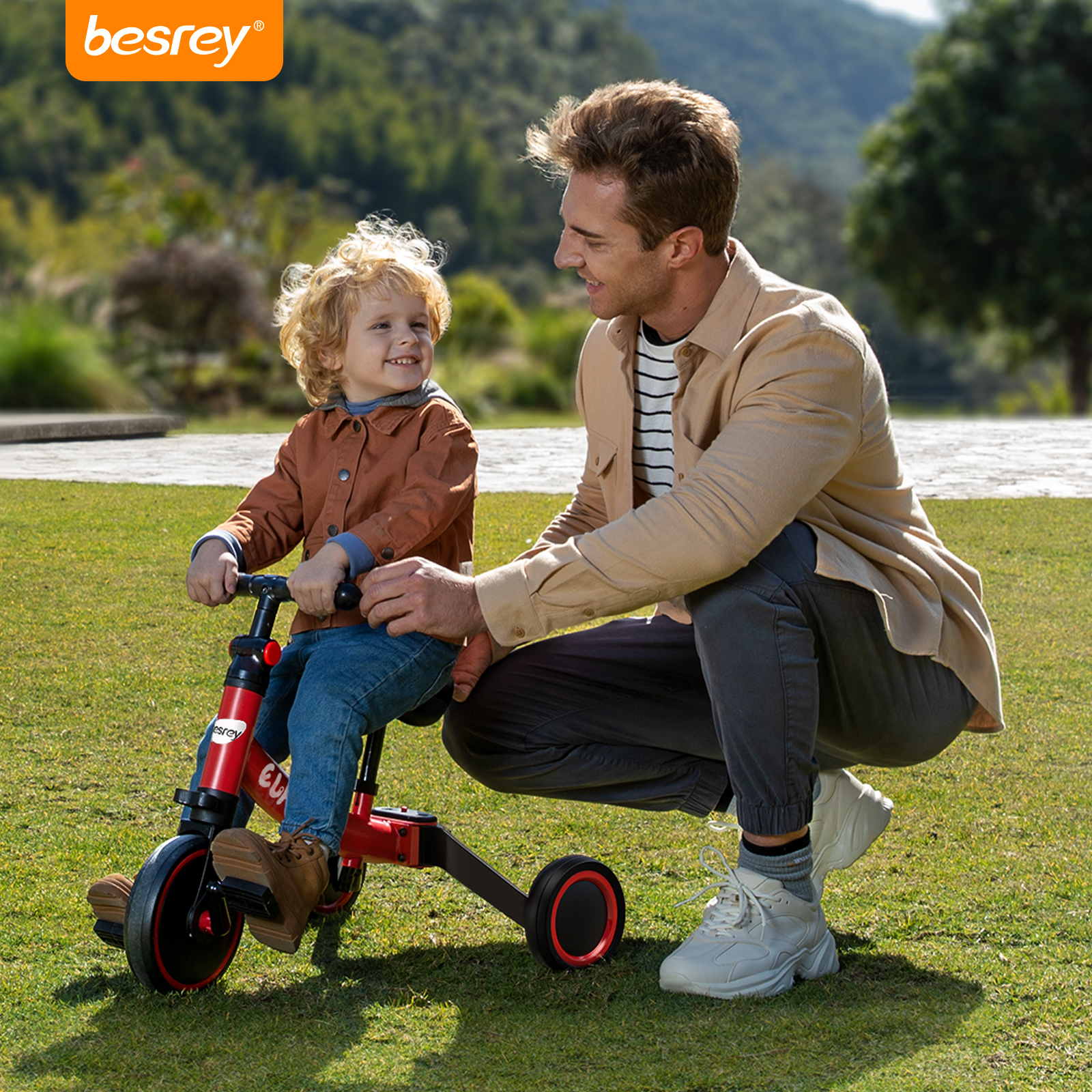 Besrey 5-in-1 Toddler Tricycle, Ages 1-5 Years photo 8