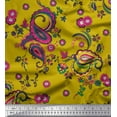 thumbnail image 3 of Soimoi Rayon Crepe Fabric Floral & Paisley Print Fabric by the Yard 46 Inch Wide, 3 of 5