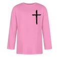 thumbnail image 3 of WXLWZYWL Men Baseball T Shirt Plus Size 3/4 Sleeve Round Neck Solid Color Shirt Casual Loose T Shirts Comfortable Fit Tee Blouses Pink XL, 3 of 3