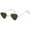 Gold Green, variant on Retro Classic Trendy Stylish Sunglasses for Men Women ,100% UV Protection , Triangle Designer Style Blue