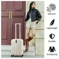 thumbnail image 6 of Hanke 28in Adult Hardside Checked Luggage, Ivory White, 6 of 8