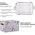 thumbnail image 2 of Coolnut Violet Flowers Foldable Storage Basket for Shelves, Collapsible Sturdy Storage Bin with Handles, Canvas Storage Cube for Organizing Closet 2PCS Decor Gifts, 2 of 7