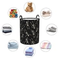 thumbnail image 4 of Balery Happy Skeletons Dancing Cesta de ropa redonda con asas, impermeable, independiente, para ropa, juguetes, dormitorio y familia-Small, 4 of 6