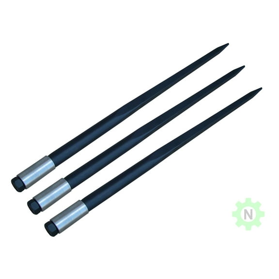 49" Hay Bale Spear - Square Forged - With Weld In Sleeve- Lot of 3 - Conus 2