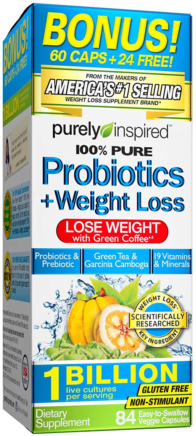 Purely Inspired Probiotics & Weight Loss Supplement, 84 Capsules