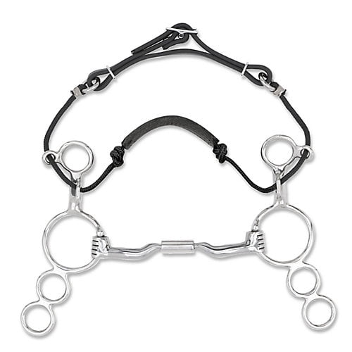 5 1/2 In Myler 3 Ring Combination Horse Bit Low Port Mb 04 Stainless Steel
