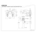 thumbnail image 4 of Kingston Brass Magellan Two Handle 4" Centerset Lavatory Faucet with Retail Pop-up, 4 of 4