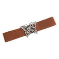 thumbnail image 2 of D-GROEE Women Fashion Elastic Hollow Out Butterflies Decor Belt Stretchy Skinny Waist Belt for Dress Jeans Pants with Metal Gold Buckle, 2 of 7