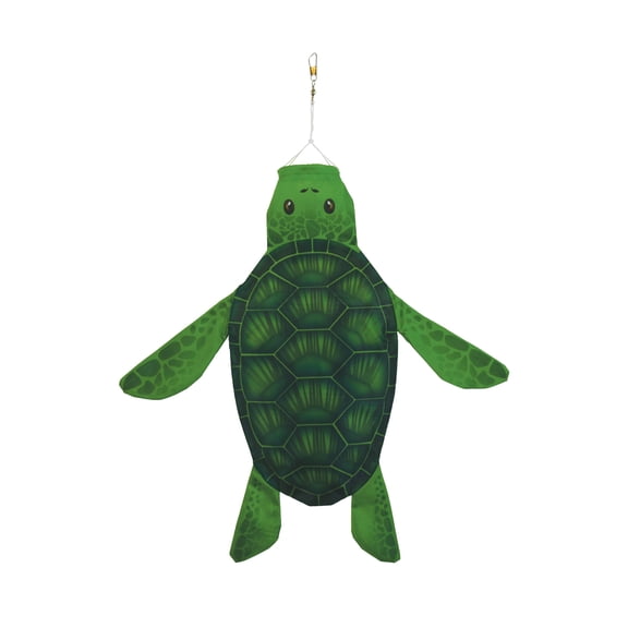 In the Breeze 5168 — Baby Sea Turtle 17-Inch 3D Windsock — Realistic Turtle Hanging Décor for Yards and Gardens