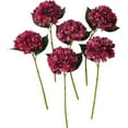 thumbnail image 1 of Red Hydrangea Artificial Flowers,6 Pcs Faux Hydrangea Flowers,Artificial Hydrangeas Flowers with Stems,Fake Hydrangeas,Red Hydrangea Silk Flowers with Stems for Home Decor (6, Dark Red), 1 of 5