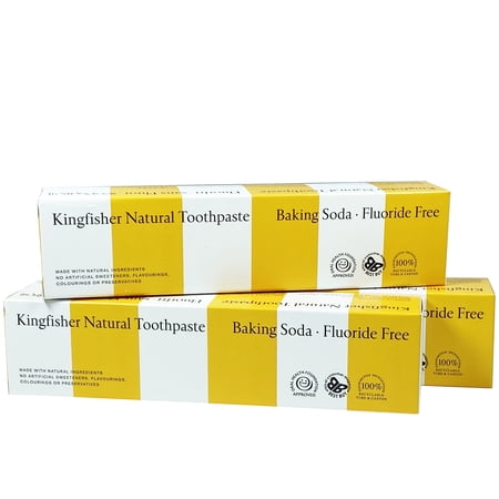 Kingfisher Baking Soda Toothpaste Fluoride Free 100ml (Pack of 3)