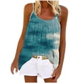 thumbnail image 2 of Boho Tank Tops for Women Summer Casual Loose Fit Spaghetti Strap Pleated Front Scoop Neck Camisole Tanks, 2 of 6