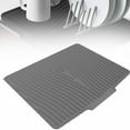 thumbnail image 1 of CRCMURE Drain Rack 2025 Upgrade Silicone Dish Drying Mat For Kitchen Counter Extra Large Dish Drying Pad Heat & Water Silicone Dish Drying Mats With Drain Lip For Drying Dishes Rack, 1 of 7