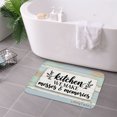thumbnail image 3 of SPXUBZ Non Slip Flannel Polyester Floor Mat Kitchen We Make Messes And Memories For Bathroom Kitchen Bedroom Decoration 24x16 inch, 3 of 5