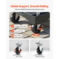 thumbnail image 3 of KFFKFF Foldable Push Cart Dolly, 330 lbs Load Capacity, Folding Platform Truck with Swivel Wheels, Flatbed Hand Truck with Adjustable Handle, Compact Storage Design, 26.8 x 19.5 x 4.5 in, 3 of 9