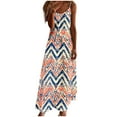 thumbnail image 1 of Vestidos de Verano con Cuello en V para las Mujeres 2025 Imprimir Vestido de Cuello Redondo sin Mangas Vestidos Largos Casuales, Ligeros Y de Moda, 1 of 5