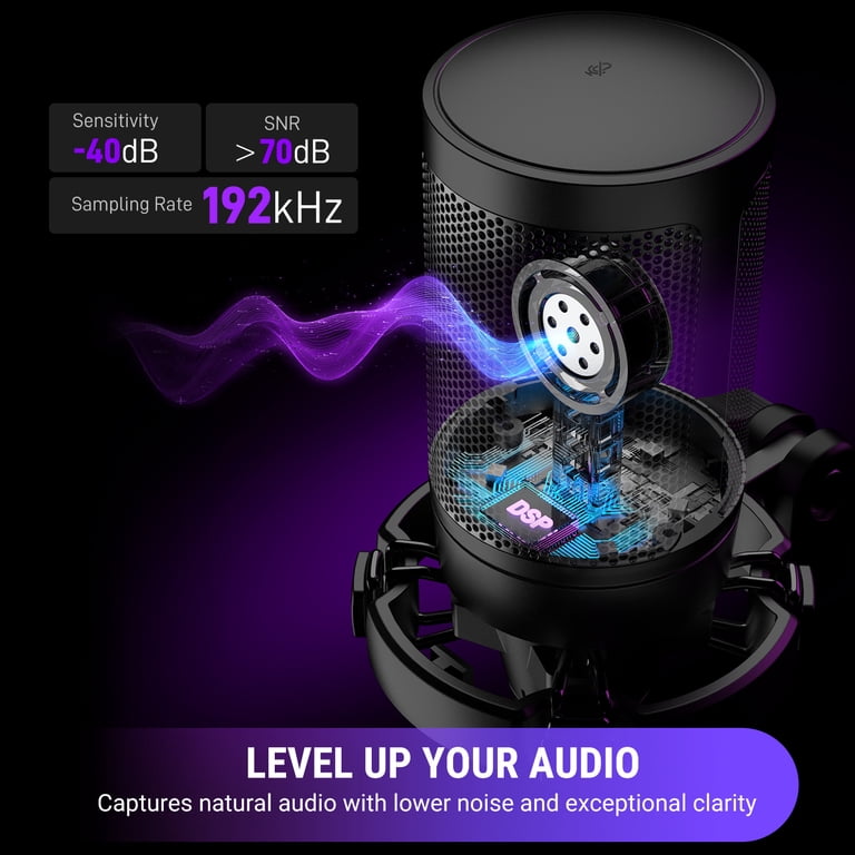 FIFINE A6NEO Gaming Microphone, USB Condenser with RGB photo 3