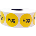 thumbnail image 1 of Yellow with Black Egg Circle Dot Adhesive Stickers, 1 Inch Round Labels, 500 Total Stickers, 1 of 1