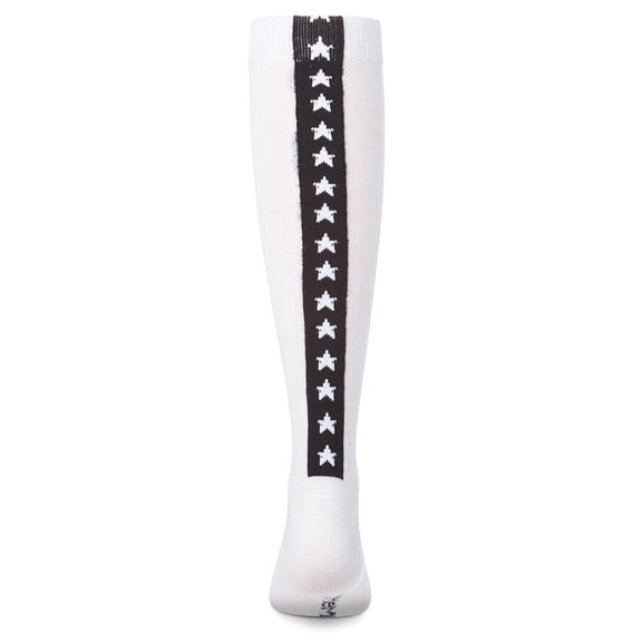 MeMoi Star Backed Knee High Socks - Girls - Female, 12, Black