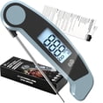thumbnail image 1 of Meat Thermometer Digital Waterproof Instant Read Thermometer for Cooking ?/? Convertible, Food Thermometer with Backlight, Cooking Thermometer for Kitchen Auto-Rotating Display Blue, 1 of 5