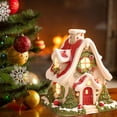 thumbnail image 4 of Bewildely Decoraciones de atmósfera navideña, adornos de resina para casa de nieve navideña, creación de atmósfera festiva Kits de decoración para fiestas, 4 of 6