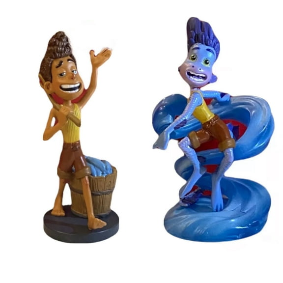 Alberto Boy & Sea Monster Set PVC Cake Topper Figure Figurine 3” Luca New Gift