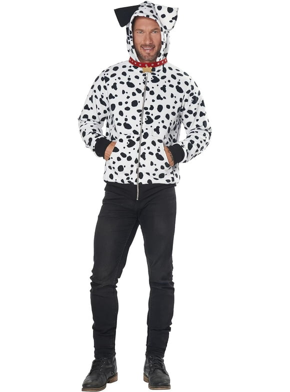 California Costumes Dalmation Hoodie Men's Halloween Fancy-Dress Costume for Adult, L-XL