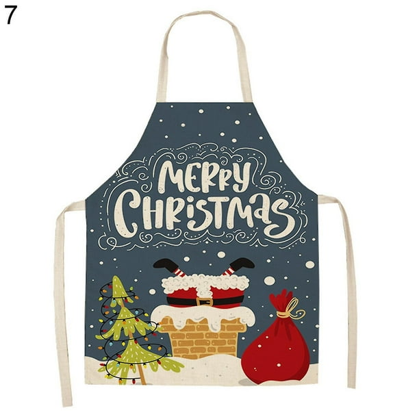Delantal de cocina, delantal de cocina grueso antiincrustante de lino resistente al desgaste llamativo para el hogar