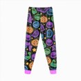 thumbnail image 6 of NOLDARES Toddler Baby Boy Girls Halloween Pajamas Set Kids Pumpkin Ghost Sleepwear 2 Pcs Pjs Cute Cartoon Print Long Sleeve Top and Pants(Purple,2-3 Y), 6 of 9