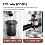 HiBREW G7 Burr Coffee Grinder – 48 Grind Settings, Stainless Steel Electric Coffee Grinder for Espresso & Drip Brewing