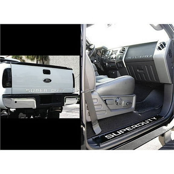 08-14 Ford Super Duty Raised Logo Acrylic Emblem Insert 3-Piece Kit for Hood, Tailgate