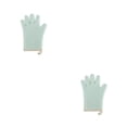 thumbnail image 3 of Bearachild Guante para horno de 1 pieza, impermeable, para hornear, para microondas, reutilizable, para panadería, Picnic, cómodo guante para Verde claro 2piezas, 3 of 6
