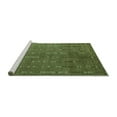 thumbnail image 2 of Ahgly Company Machine Washable Indoor Round Abstract Turquoise Blue Modern Area Rugs, 8' Round, 2 of 4