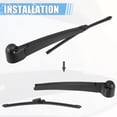 thumbnail image 4 of Trasero Parabrisas Limpiaparabrisas Hoja Brazo Ensamblaje Unique Bargains Para VW Passat 2uds Negro, 4 of 6