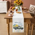 thumbnail image 2 of Summer Truck Lemon Table Runner 70 Inches, Coastal Blue Starfish Floral Bed Runner Dresser Scarves Tabletop for Indoor Outdoor Parties/Ceremony/Banquet, 13" x 70", 2 of 9