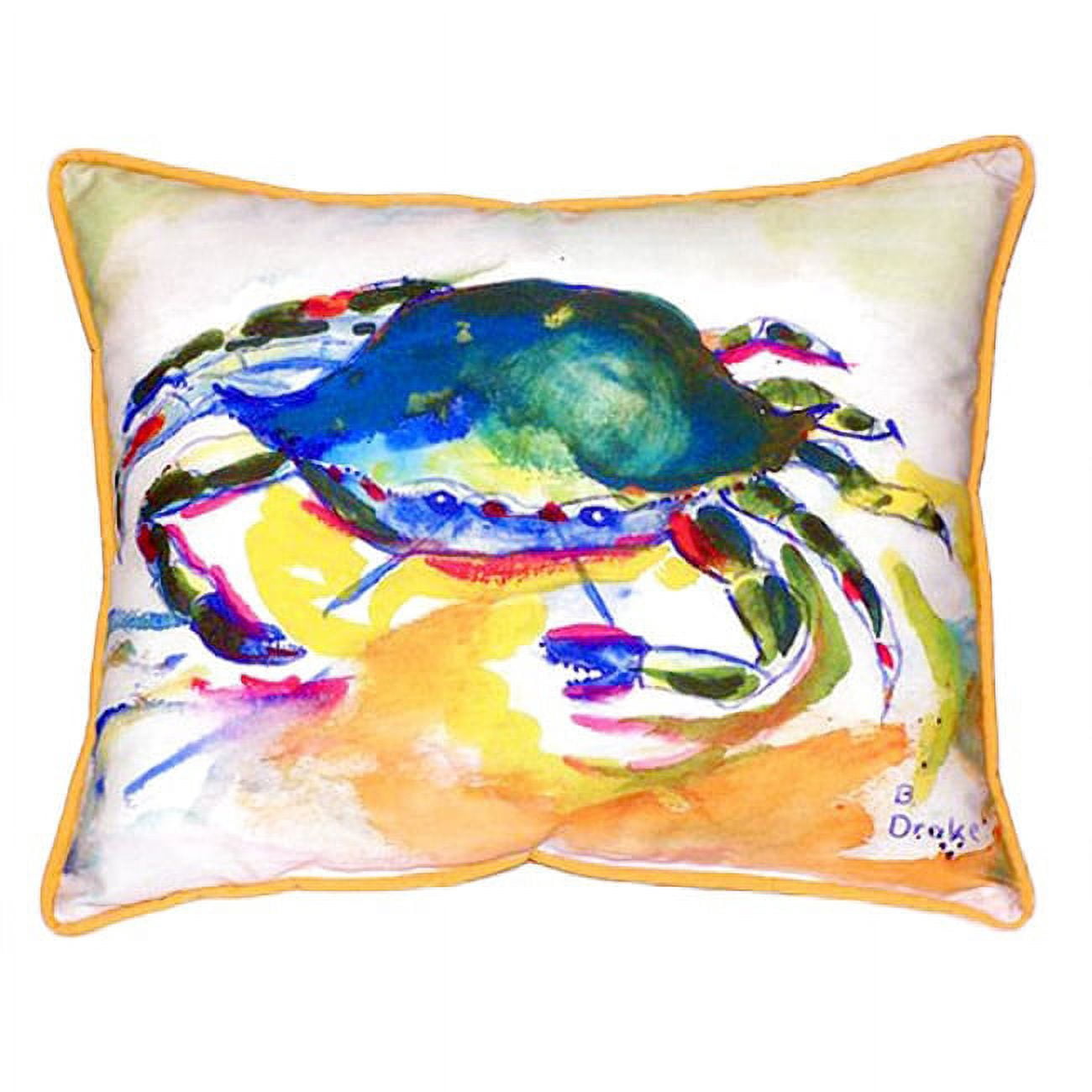 Green Crab Extra Large Zippered Pillow 20x24