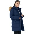 thumbnail image 4 of WenVen Women's Winter Coat Hooded Puffer Jacket Waterproof Winter Coat Blue S, 4 of 8