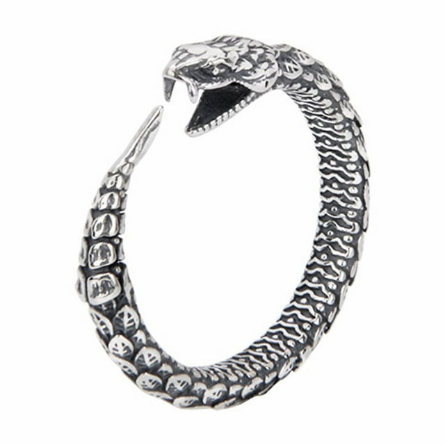 Qarigey Anillo Nórdico Gótico Vintage Ajustable Y Flexible Plata Premium Anillos Nórdicos Góticos Vintage Ropa, zapatos y accesorios Miscelánea