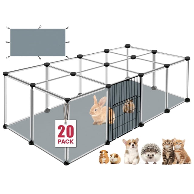 Corral para mascotas VISCOO 122x61x41 cm transparente e impermeable