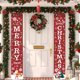 thumbnail image 4 of Cortina de Puerta con Coplas Navideñas, Decoración Personalizada para Fiestas | Juego de 2 | Poliéster Rojo | 30 X 180 Cm | Tela de Fondo Festiva, 4 of 6