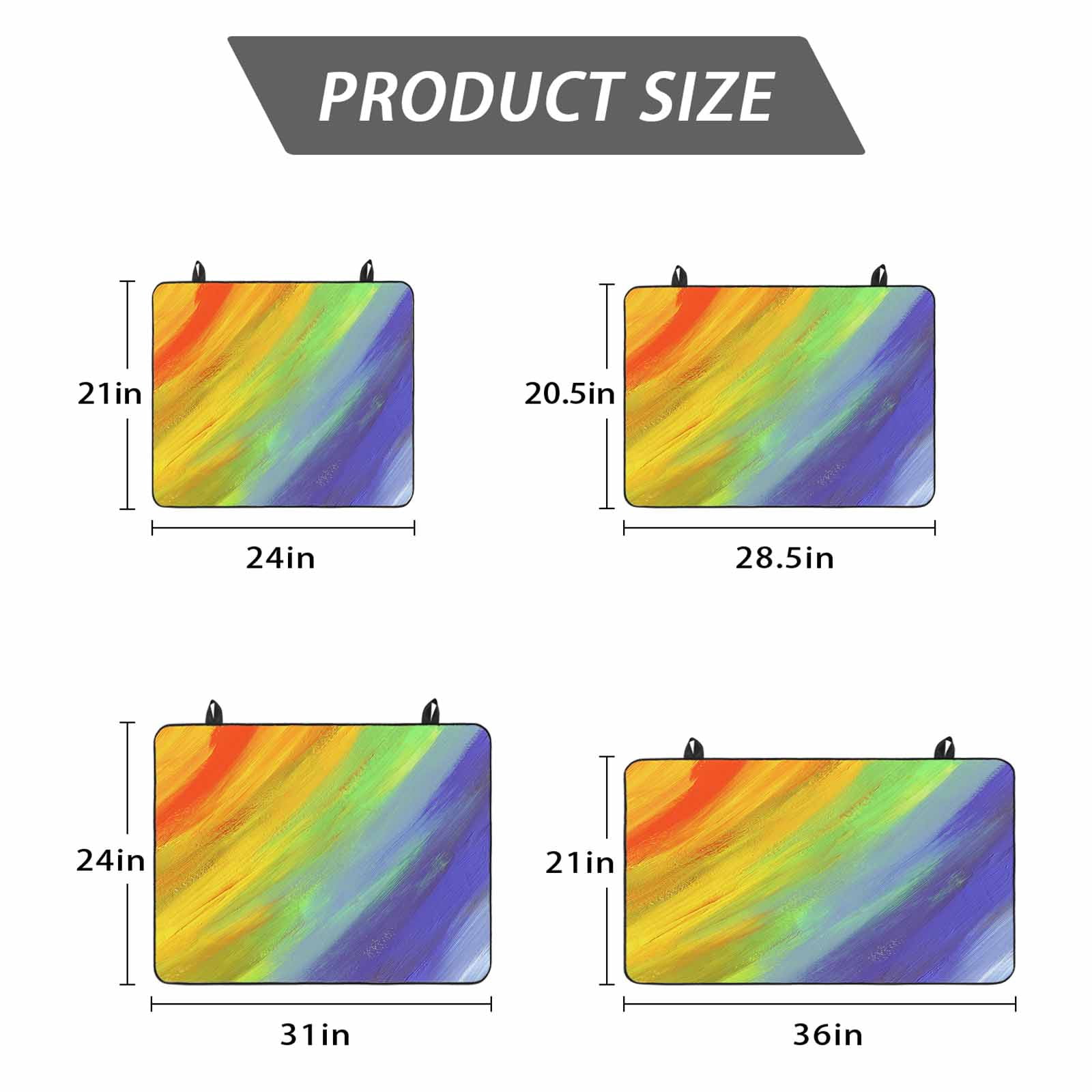 Abstract Ombre Colored, Stove Top Cover for Electric Stove, Heat-proof & Non Slip Glass Top Stove Cover Protector, Rainbow Watercolor Painting Art Kitchen Flat Cooktop Rubber Mat 24x21 Inches