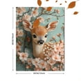 thumbnail image 3 of Qisvanset 12x16 Inch With Frame 2D Flat Wall Art Fawn Baby Deer Pastel Woodland Nursery Home Wall Decor, 3 of 8