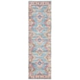 thumbnail image 2 of SAFAVIEH Saffron Lucius Floral Bordered Cotton Runner Rug, Rust/Blue, 2'3" x 8', 2 of 7