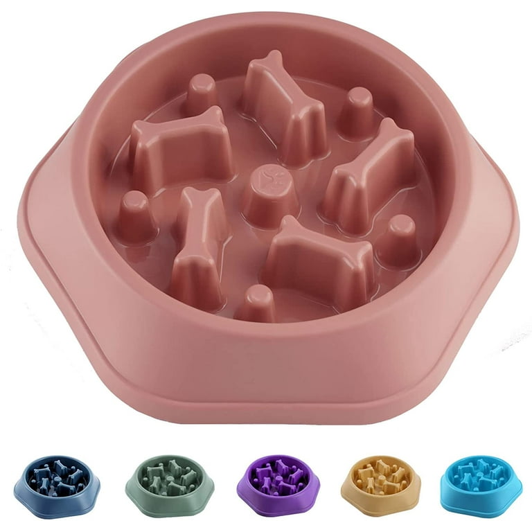 ROFTEK Slow Feeding Bowl,Slow Feeder Dog Bowls,Puzzle Feeder Bloat Stop to  Slow Down Eating,Pet Slower Food Feeding Dishes for Medium Small Breed 