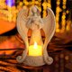 thumbnail image 3 of Portavelas de Ángel, figuritas de Ángel, portavelas de candelita, candelabro de ángeles conmemorativo para decoración del hogar, fiesta, 3 of 7