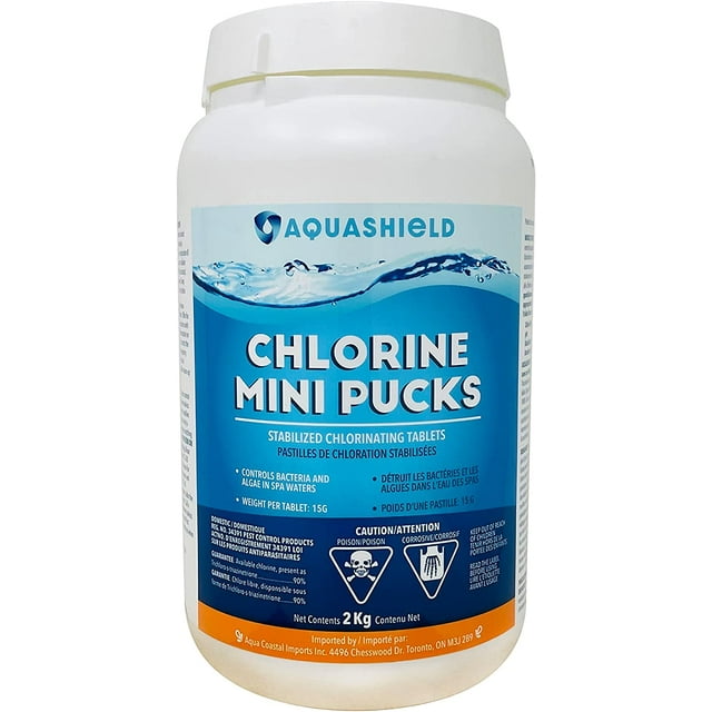 Aquashield Spa 1" Chlorine Stabilized Mini Pucks (2 Kg)