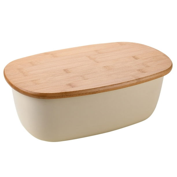 Bread Storage Box Wooden Bread Box Countertop Bread Box Lidded Bread